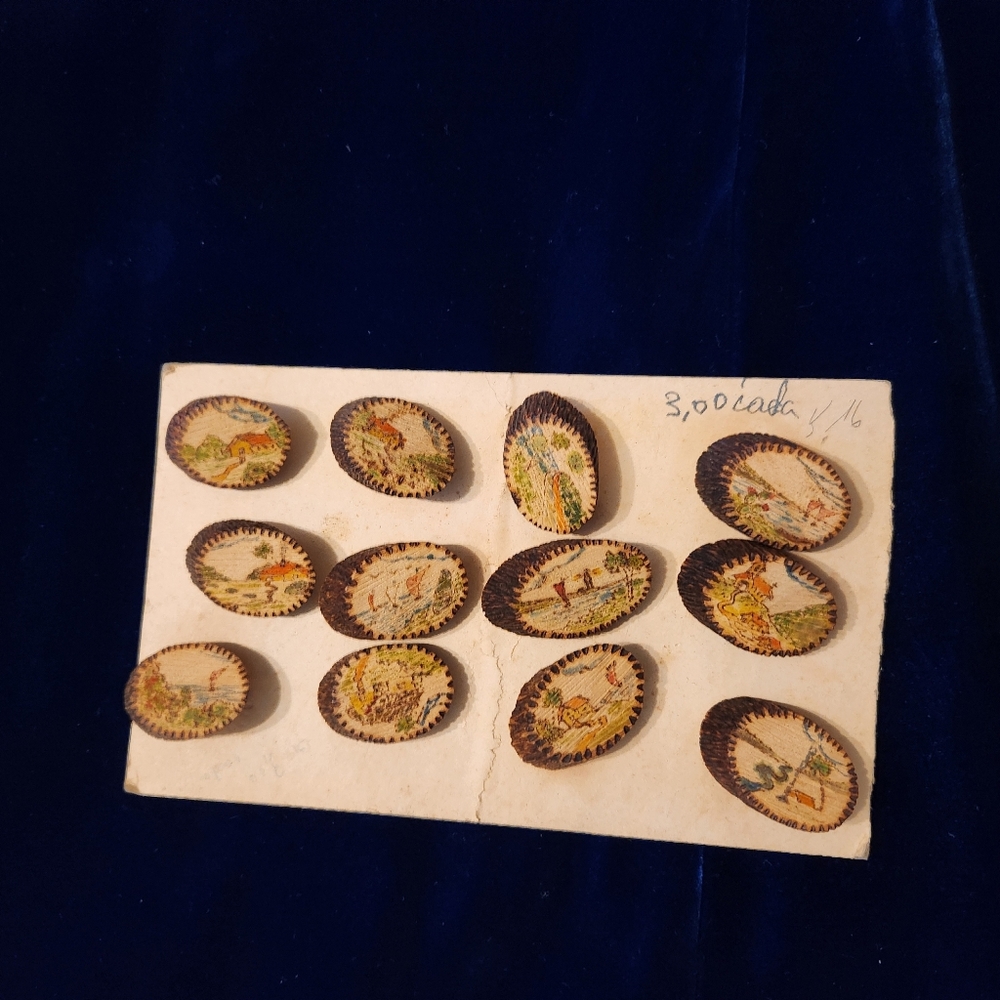Painted Wood Buttons